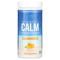 Natural Vitality, Calm, Magnesium Supplement, Orange, 120 Gummies