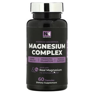 Nobi Nutrition, Complexe de magnésium, Absorption maximale, 60 capsules
