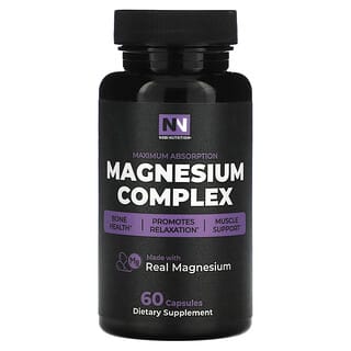 Nobi Nutrition, Complejo de magnesio, máxima absorción, 60 cápsulas