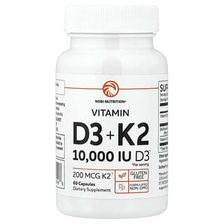 Nobi Nutrition, Vitamin K2 + D3, 60 Capsules