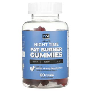 Nobi Nutrition, Night Time Fat Burn Gummies, Raspberry, 60 Pectin Based Gummies