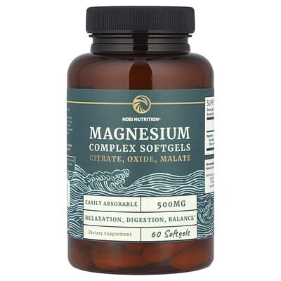 Nobi Nutrition, Magnesium Complex, 500 mg, 60 Softgels