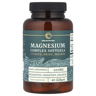 Nobi Nutrition, Magnesium Complex, Magnesium-Komplex, 500 mg, 60 Weichkapseln