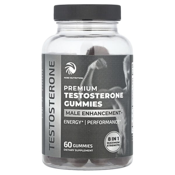 Premium Testosterone Gummies, 60 Gummies