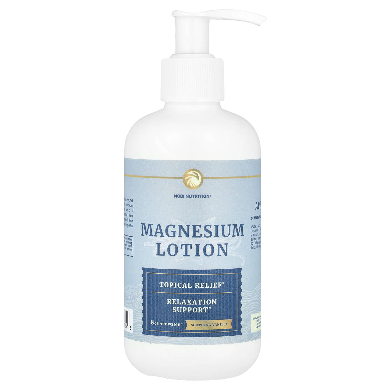 Magnesium Lotion, Soothing Vanilla, 8 oz Magnesium Lotion, Soothing Vanilla, 8 oz