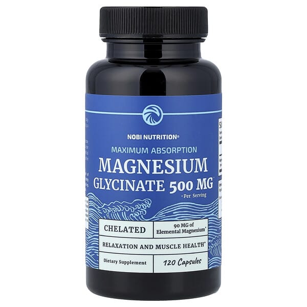 Magnesium Glycinate, Maximum Absorption, 120 Capsules (250 mg per Capsule)