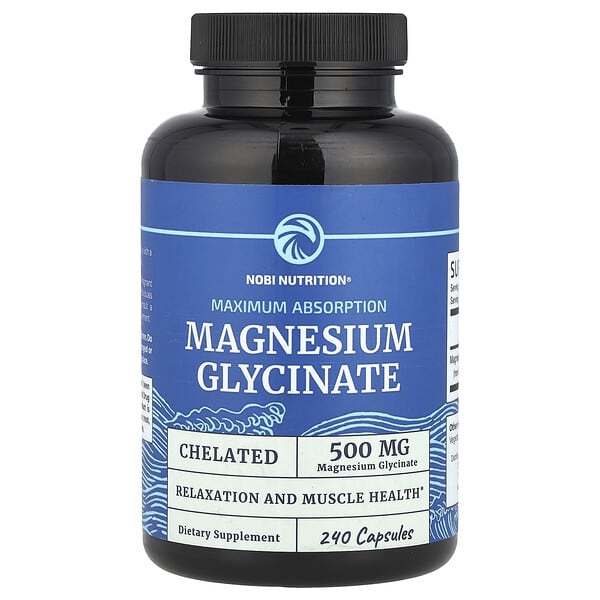 Magnesium Glycinate, 240 Capsules (250 mg per Capsule)