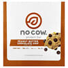 No Cow, חטיף חלבון, חמאת בוטנים ושוקולד צ'יפס, 12 חטיפים, 60 גרם כל אחד