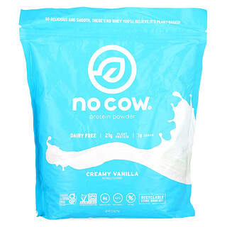 No Cow‏, אבקת חלבון, וניל קרמי, 774 גרם (1.7 ליברות)