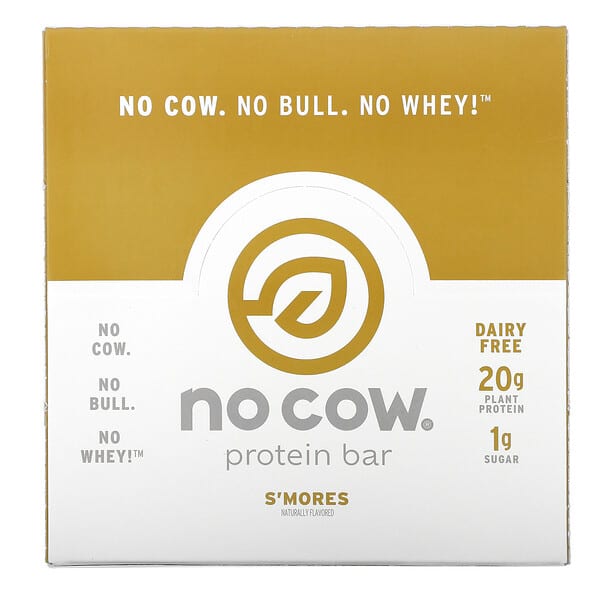 No Cow, プロテインバー、スモア、12 本、60g（2.12オンス）