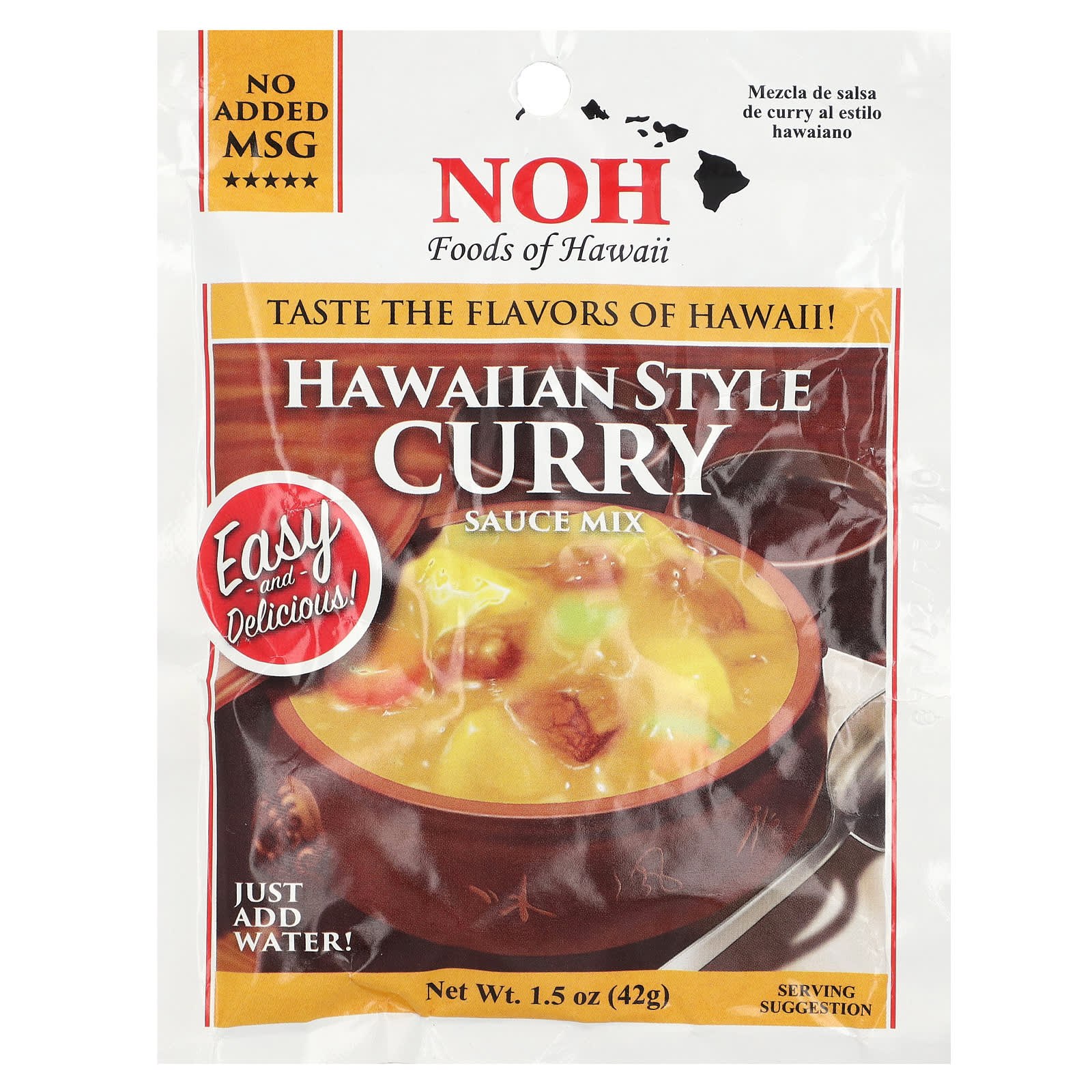 NOH Foods Of Hawaii, Hawaiian Style Curry Sauce Mix, 1.5 Oz (42 G)