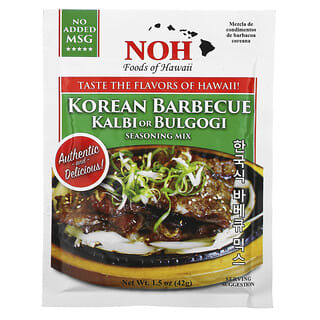NOH Foods of Hawaii, Korean Barbecue Kalbi or Bulgogi Seasoning Mix, 1.5 oz (42 g)