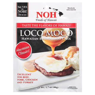 NOH Foods of Hawaii, Loco moco, Mezcla de salsa marrón hawaiana, 48 g (1,7 oz)