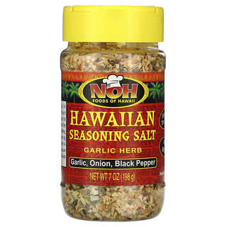 NOH Foods of Hawaii, 夏威夷調味鹽，大蒜草本，7 盎司（198 克）