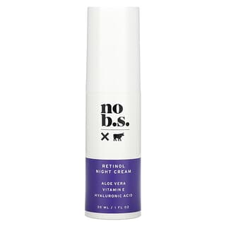 No BS Skincare, Crema de noche con retinol`` 30 ml (1 oz. Líq.)