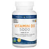 Vitamina D3 5000, Laranja, 5.000 UI, 120 Cápsulas Softgel