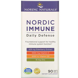 Nordic Naturals, Nordic Immune, Suplemento de defensa inmunitaria diaria, 90 cápsulas blandas