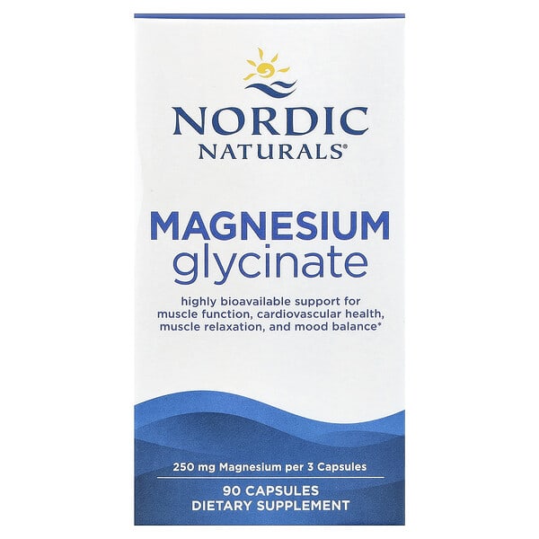 Magnesium Glycinate, 90 Capsules (83 mg per Capsule)