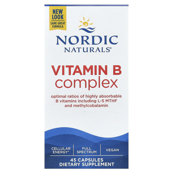 Nordic Naturals Vitamin B Complex, 45 Capsules