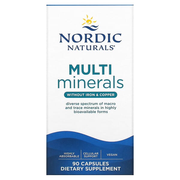 Nordic Naturals, Multi-minéraux, Sans fer ni cuivre, 90 capsules (Cet article n’est plus fabriqué) 