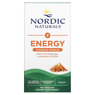Nordic Naturals, Complejo energético de hongos, 60 cápsulas