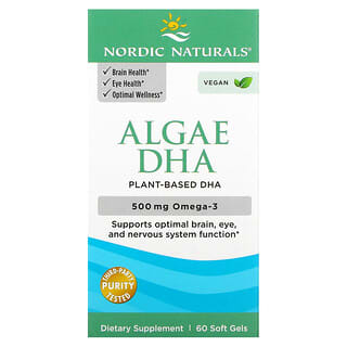 Nordic Naturals, Algas DHA, 500 mg, 60 Cápsulas Softgel