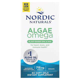 Nordic Naturals, Algae Omega, 357.5 mg, 60 Cápsulas Blandas