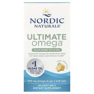Nordic Naturals, Ultimate Omega®, De origen vegetal, 60 cápsulas blandas