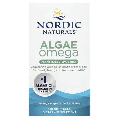 Nordic Naturals, Algues et oméga, 120 capsules à enveloppe molle (357,5 mg pièce)