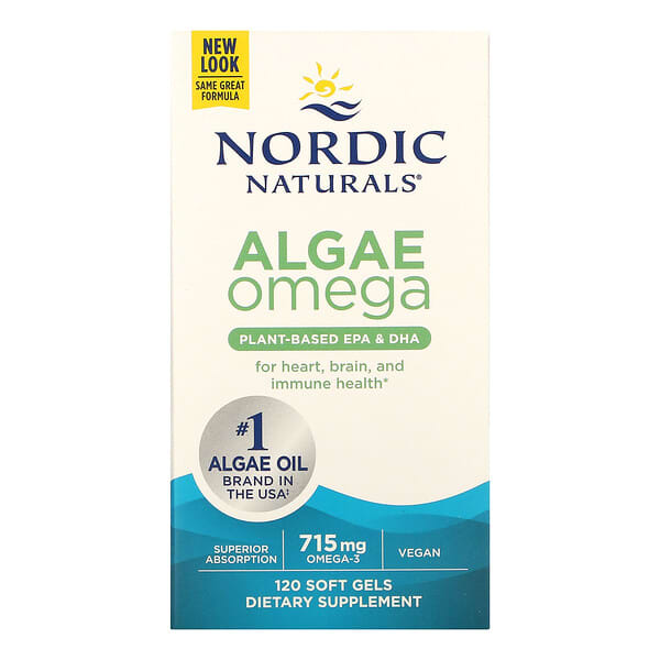 Nordic Naturals, Algae Omega, 715 mg, 120 Soft Gels