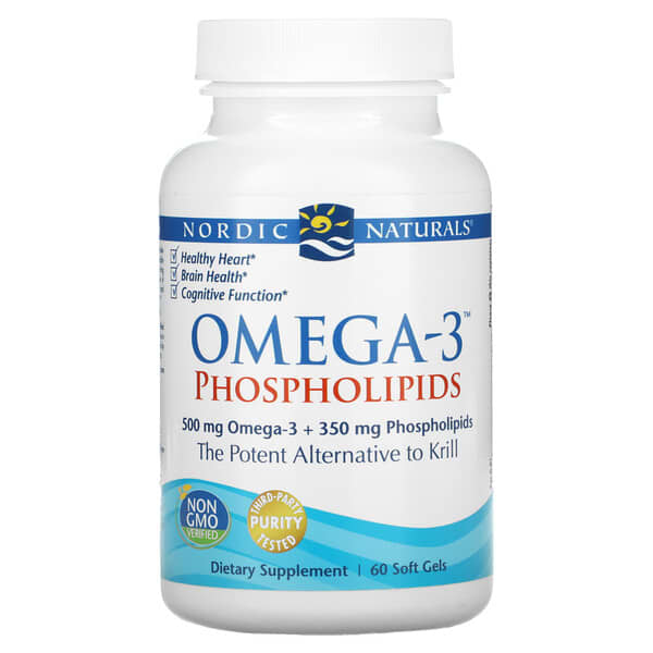 Nordic Naturals, Omega-3 Phospholipids, 750 mg, 60 cápsulas blandas
