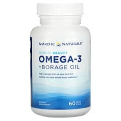 Nordic Naturals, Nordic Beauty, Omega-3 + Borage Oil, Omega-3 + Borretschöl, 60 Weichkapseln