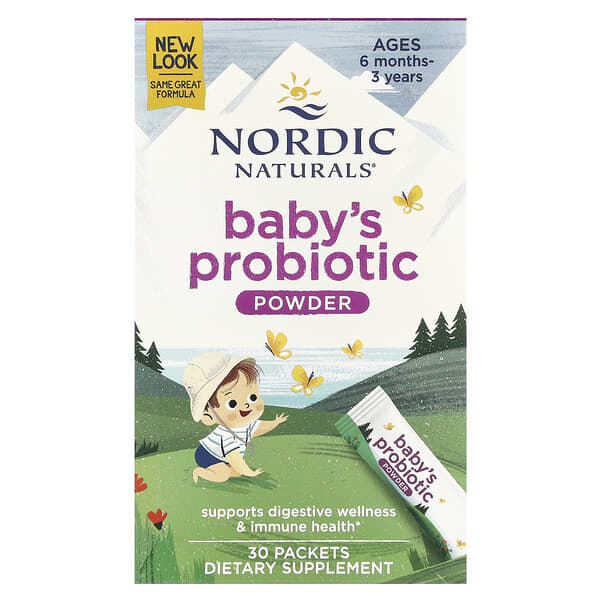 Nordic Naturals, 嬰兒益生菌粉，6 個月 - 3 歲，30 包，每包 0.05 盎司（1.45 克）