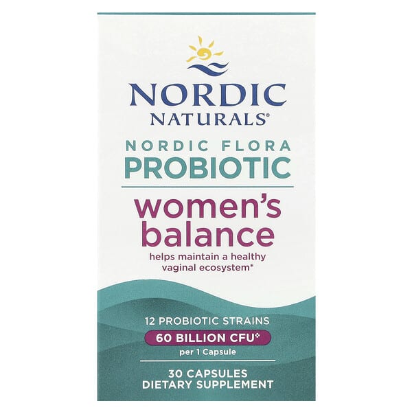 Nordic Naturals, Nordic Flora 益生菌，女性平衡，30 粒膠囊