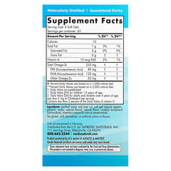 Nordic Naturals, Children's DHA（チルドレンズDHA）、3～6歳、イチゴ味、250mg、ミニソフトジェル180粒