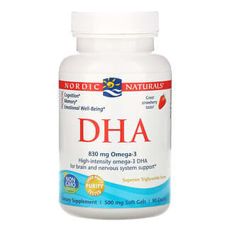 Nordic Naturals, DHA, Strawberry, 415 mg, 90 Soft Gels