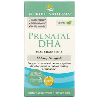 Nordic Naturals, DHA prenatal, 250 mg, 60 cápsulas blandas