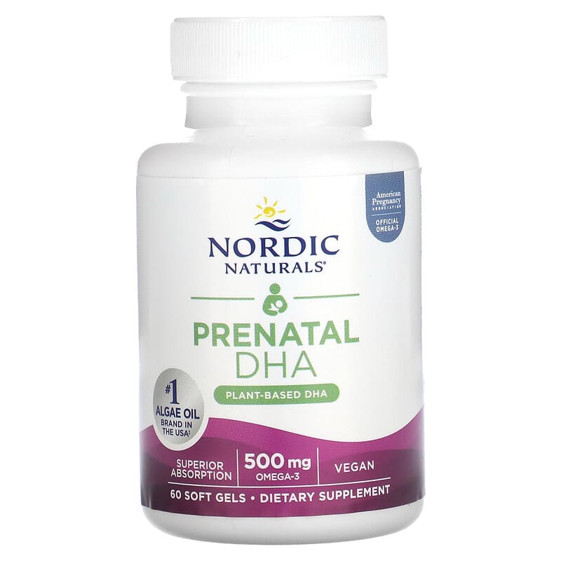 Nordic Naturals PRENATAL DHA 500 mg 180 Soft Gels - Organic Basic Food