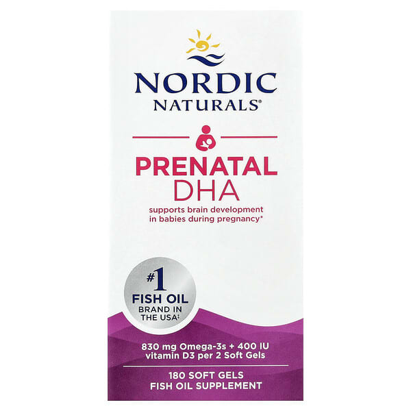 Nordic Naturals Prenatal DHA, 180 Soft Gels