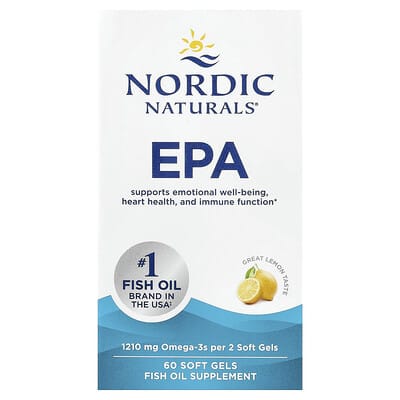 Nordic Naturals, EPA, Citron, 1210 mg, 60 capsules à enveloppe molle (605 mg pièce)