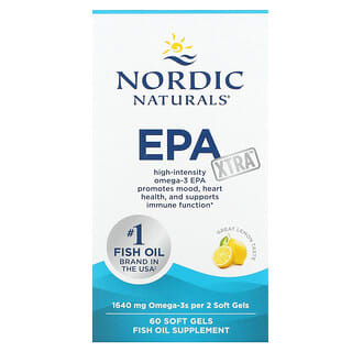 Nordic Naturals, EPA Xtra, Lemon, 820 mg, 60 Kapsul Gel Lunak