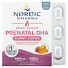 DHA prenatal sin azúcar, Fresa y naranja, 27 gomitas masticables
