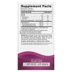 Nordic Naturals, Postnatal Omega-3, Lemon, 560 mg, 60 Soft Gels