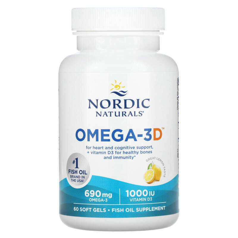 Omega 3D Lemon 60 Soft Gels