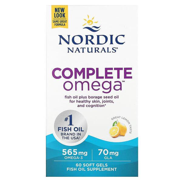 Nordic Naturals Complete Omega, Lemon, 60 Soft Gels