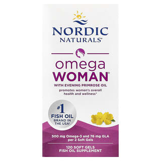 Nordic Naturals, Omega Woman, с маслом примулы вечерней, 120 капсул