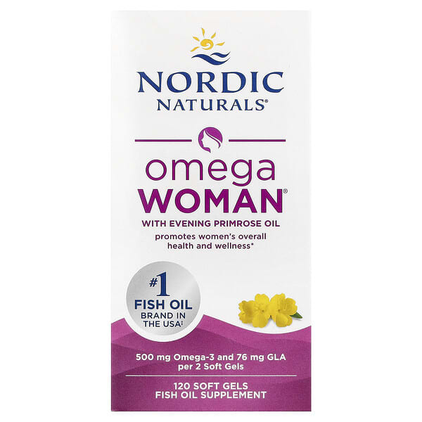 Nordic Naturals, 달맞이꽃 오일이 함유된 Omega Woman, 소프트젤 120정