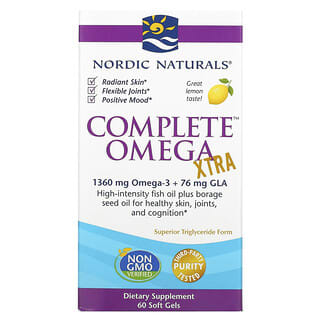 Nordic Naturals, Complete Omega Xtra, Lemon, 680 mg, 60 Soft Gels