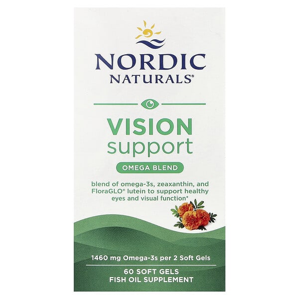 Nordic Naturals, 시력 증진, 오메가 혼합물, 소프트젤 60정