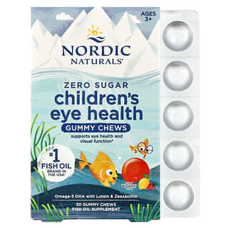 Nordic Naturals, Gummies voor de gezondheid van de ogen van kinderen, suikervrij, leeftijd 2-12, aardbeienlimonade, 30 gummies